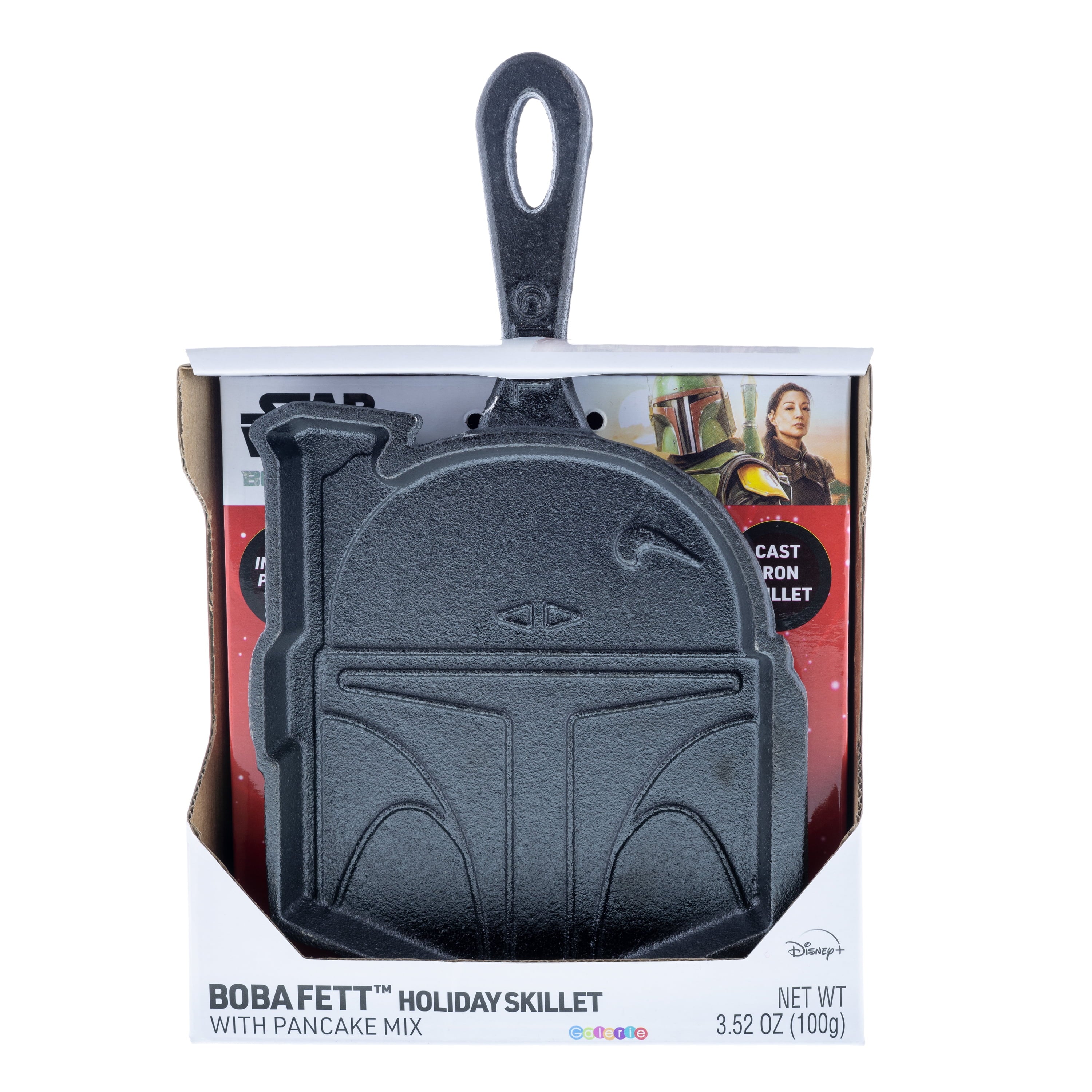 Galerie Star Wars Boba Fett Cast Iron Skillet with Pancake Mix. 3.52 oz