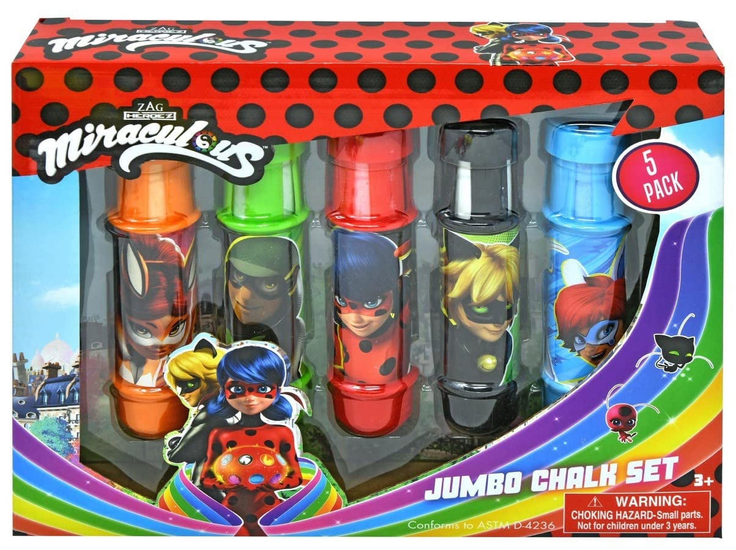 Designs Miraculous Ladybug 5Pc Jumbo Chalk Set