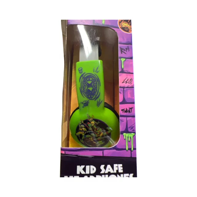 Nickelodeon Teenage Mutant Ninja Turtles Mutant Mayhem in Line Microphone Kid Safe Headphones