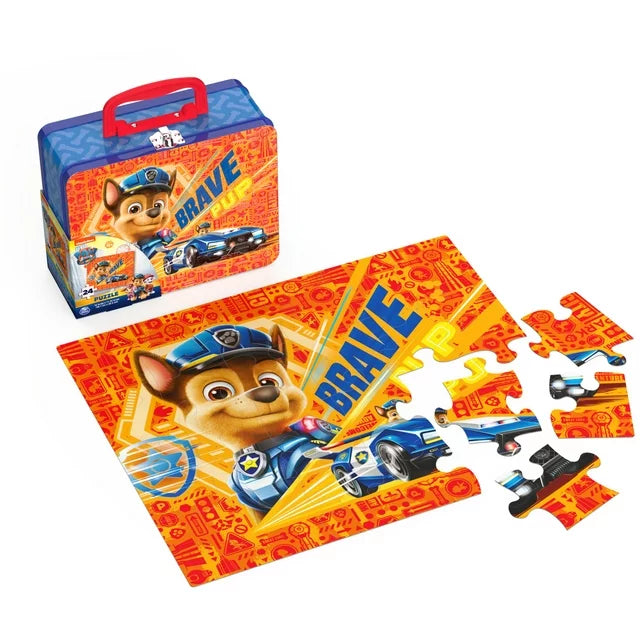 Paw Patrol the Movie 48-Piece Puzzle in Tin with Handle, for Families and Kids Ages 4 and up