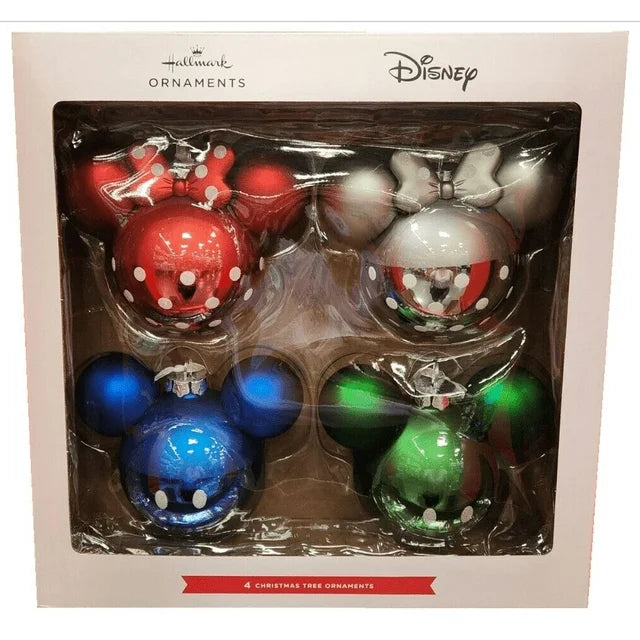 4 Ct Hallmark Christmas Tree Ornament Collection Disney New with Box