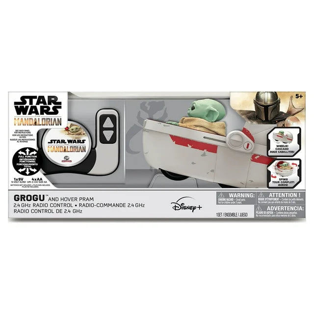 Star Wars - The Mandalorian 9" Radio Controlled Grogu & Hover Pram, Radio Controlled R/C Vehicle, Children Ages 5 Years and Up