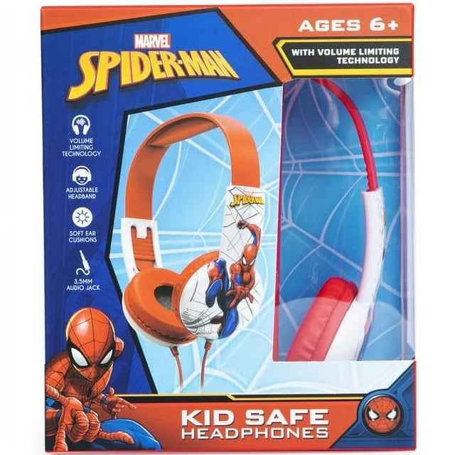 Spider-man Kid Safe Headphones ~ Red & White