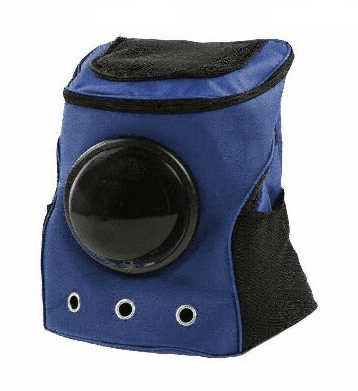 Cat Carrier Backpack Capsule Bubble Window Travel Breathable Small Pet Navy Blue