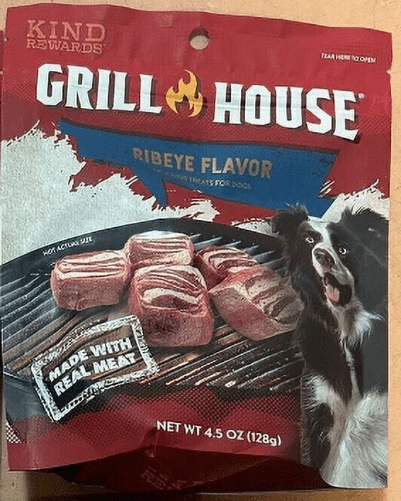 Kind Rewards Grill House Ribeye Flavored-Delicious Treats Made with Real Meat for Dogs