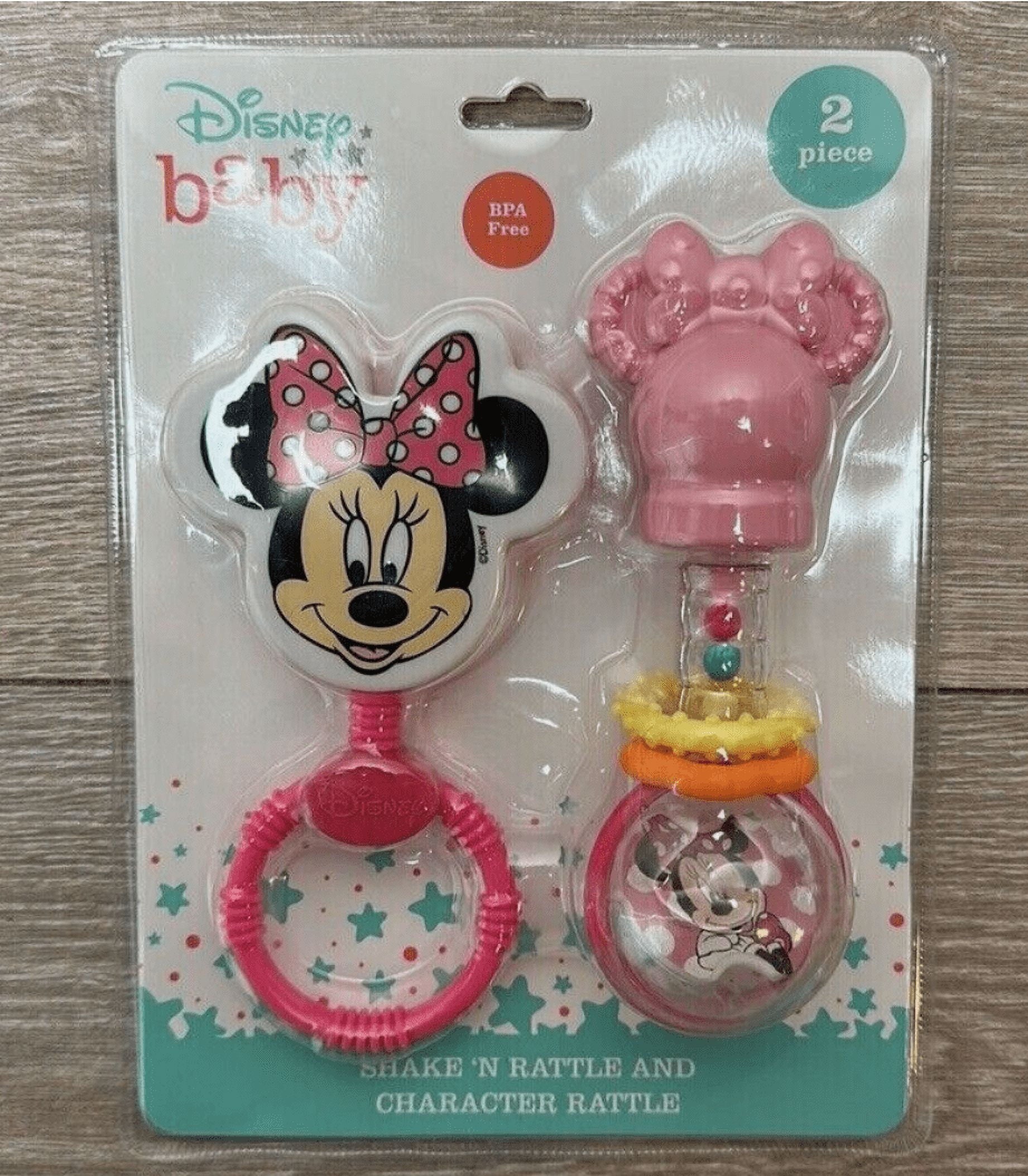 Disney Minnie Mouse Shake 'N Rattle and Character Rattle 2-Piece