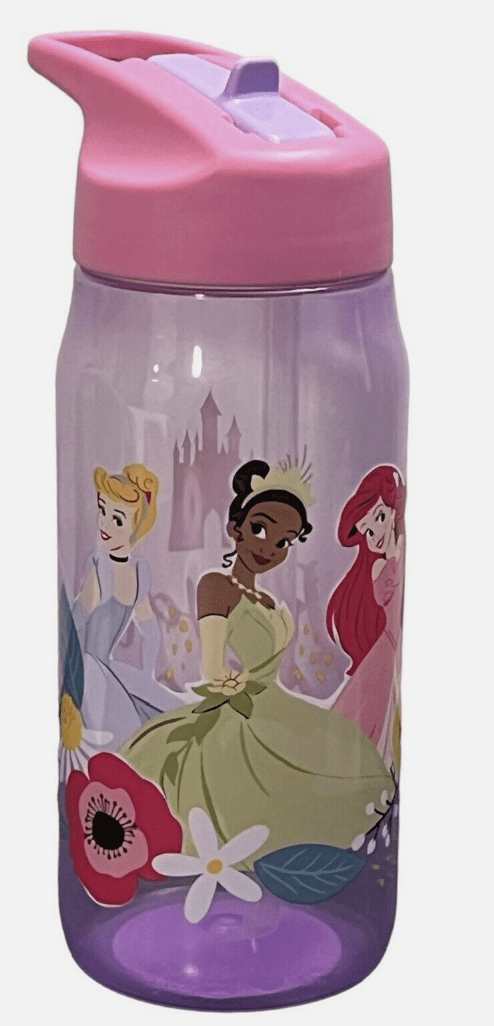 Disney Princess Sip Water Bottle w/Carry Loop Sip Bottles 16 oz Sippy Cup Ariel