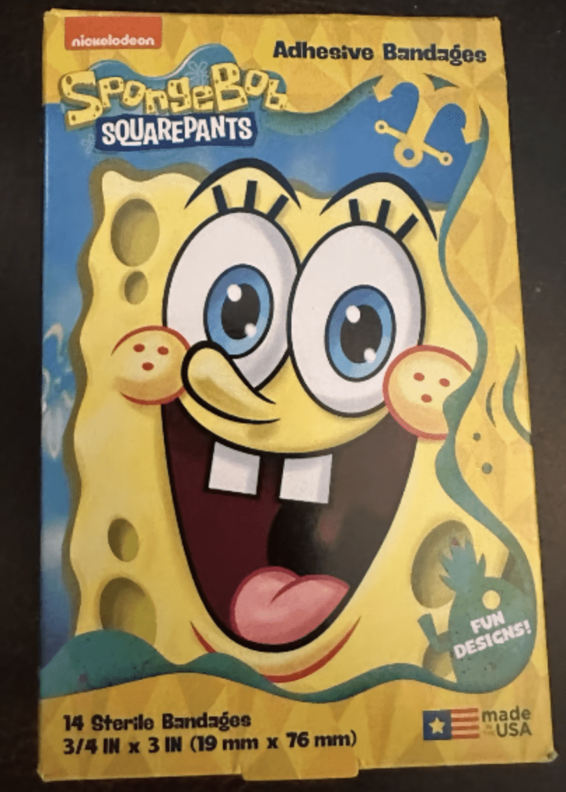 SpongeBob SquarePants bandaids new 14 adhesive bandages