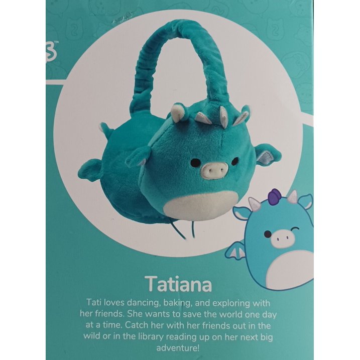 Original Squishmallows Tatiana The Blue Dragon Plush Wired Headphones