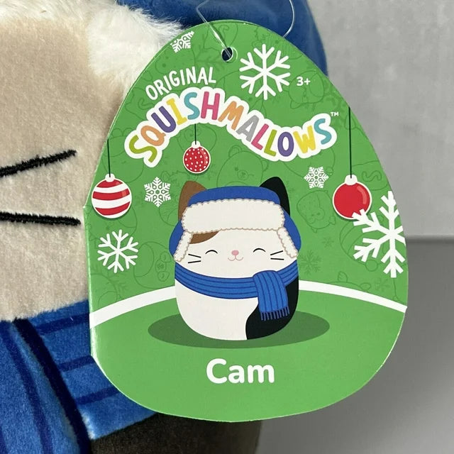 Squishmallows 8" Cam the Cat with Scarf and Hat