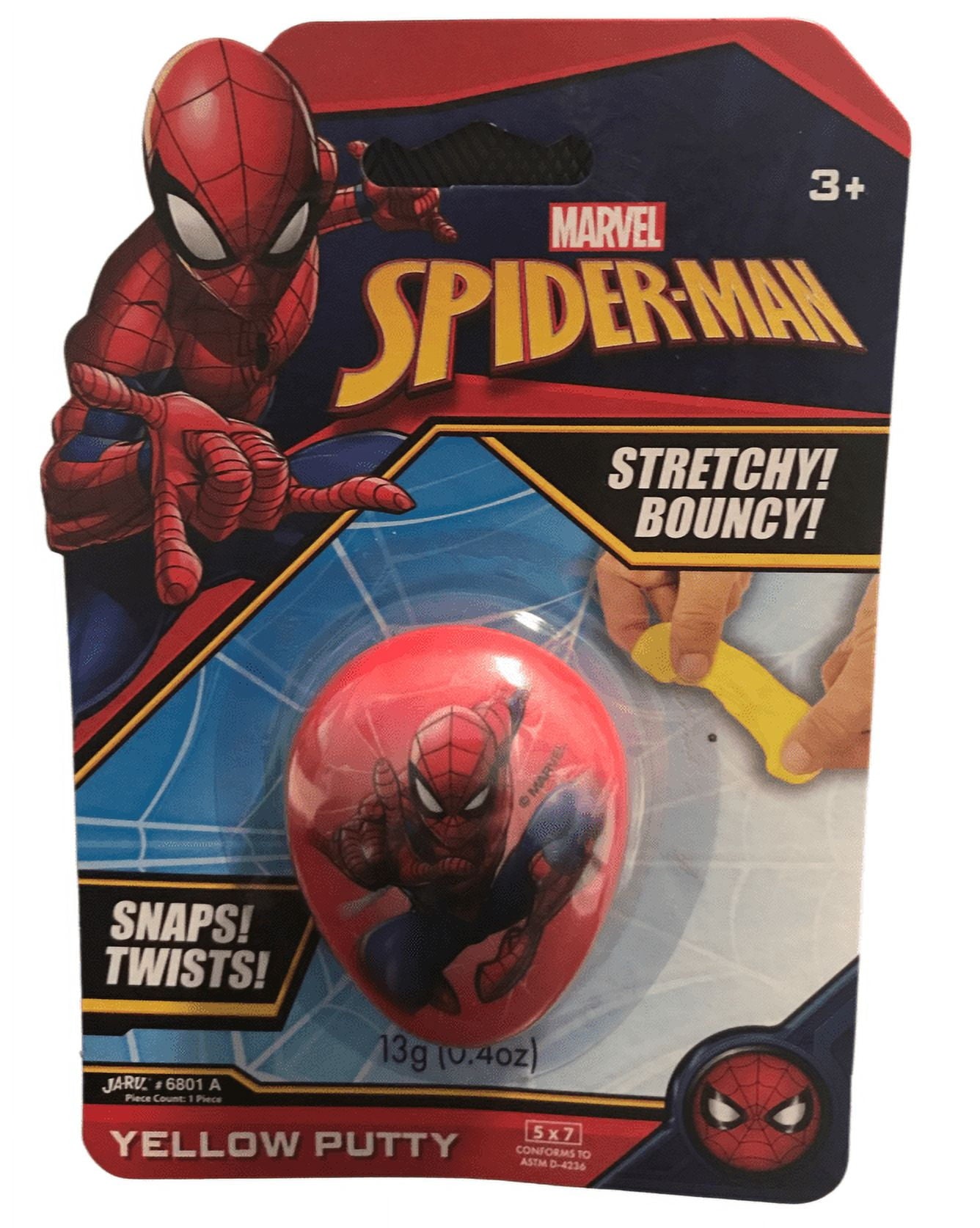 Marvel Spider-man Stretchable Bounce Snap! Twisted! Yellow Putty