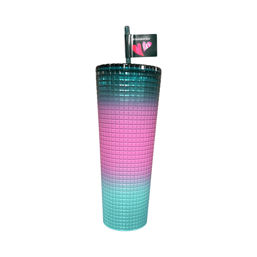 Starbucks 2024 Valentines Tri Color with Original Logo 24oz Tumbler with Straw