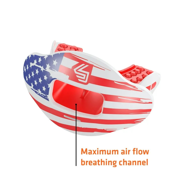 Shock Doctor Sport Max AirFlow Lip Guard Flag, One Size Fits Most