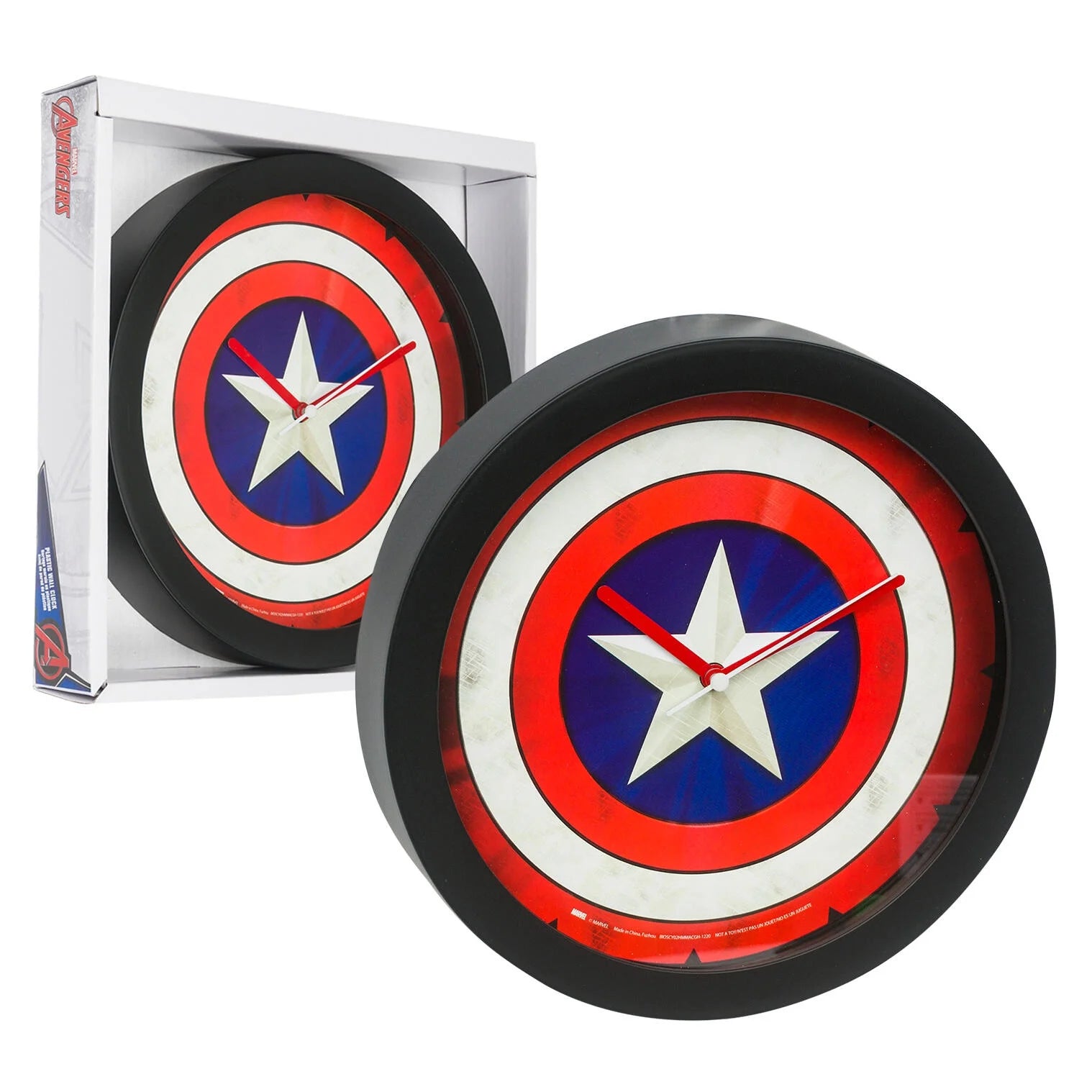 1 Pc Marvel Captain America Wall Clock For Kid -Battery Operated