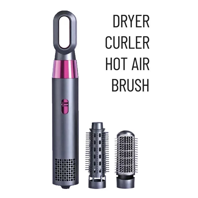 PURIFY 3 in 1 Blow Dryer Brush & Volumizer with Negative Ionic Technology, Detachable & Interchangeable Brush Head, Hair Dryer Brush for Curling, Straightening & Styling