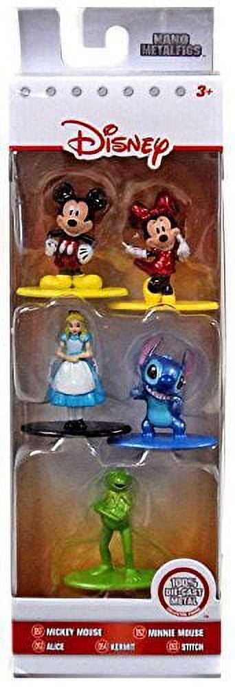 Disney Nano Metalfigs Mickey Mouse, Minnie Mouse, Alice, Stitch & Kermit Diecast Figure 5-Pack