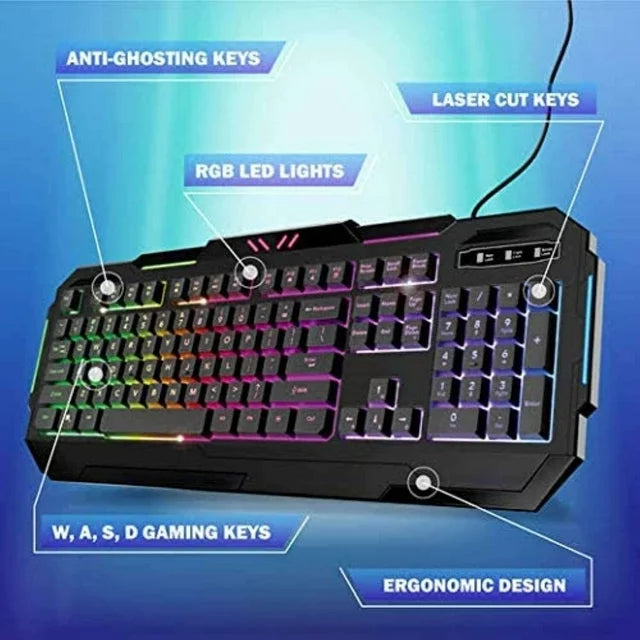 Bugha Exclusive RGB LED USB Gaming Keyboard for PC