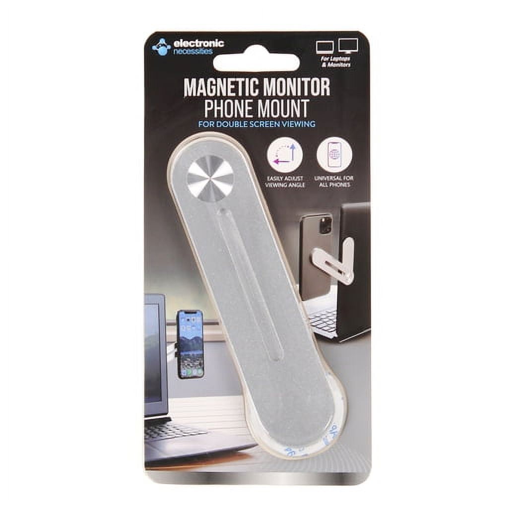 Magnetic monitor phone mount for laptops & computer monitors