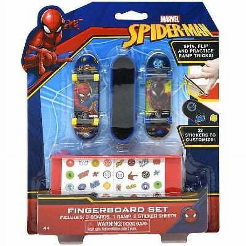 Spider-Man Fingerboards - 3 Pack & 32 Stickers To Customize