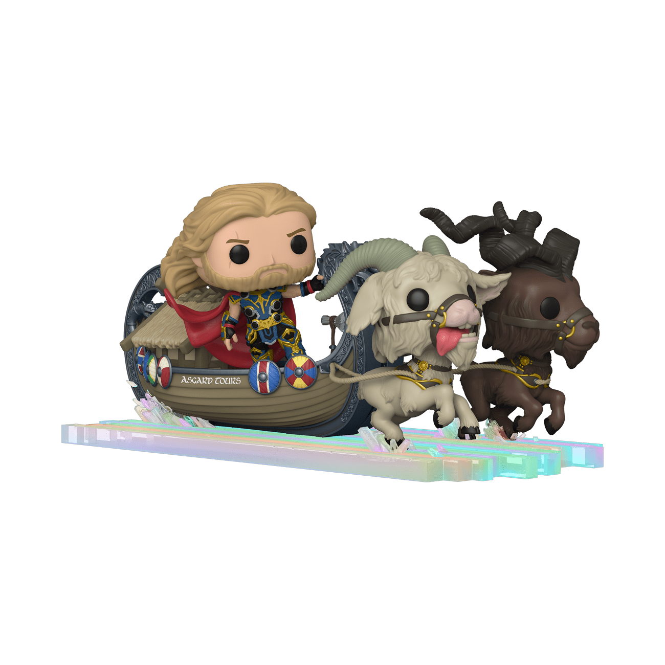 Funko Pop! Ride Super Deluxe: Thor Love and Thunder- Toothgnasher and Toothgrinder aboard the Goat Boat Vinyl Bobblehead