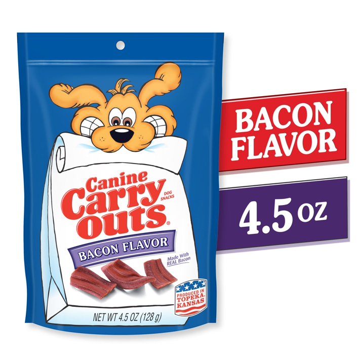 Canine Carry Outs Bacon Flavor Dog Treats, 4.5 oz Bag