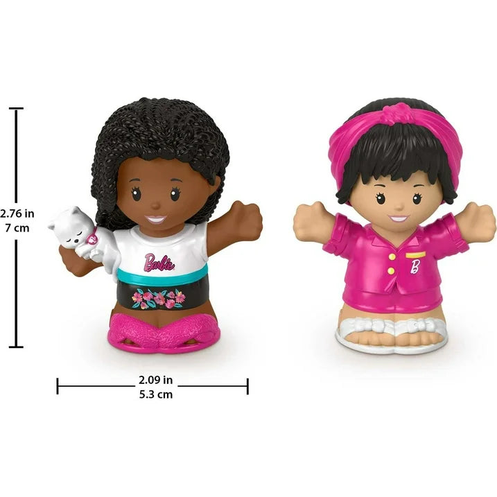 Fisher-Price Little People Barbie Sleepover Figure Pack, 2 Characters for Toddlers