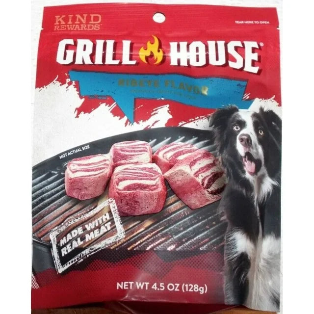 Kind Rewards Grill House Ribeye Flavored-Delicious Treats Made with Real Meat for Dogs