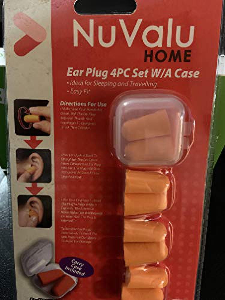 Nu Valu Ear Plug 4 Pair Set W/A Carry Case