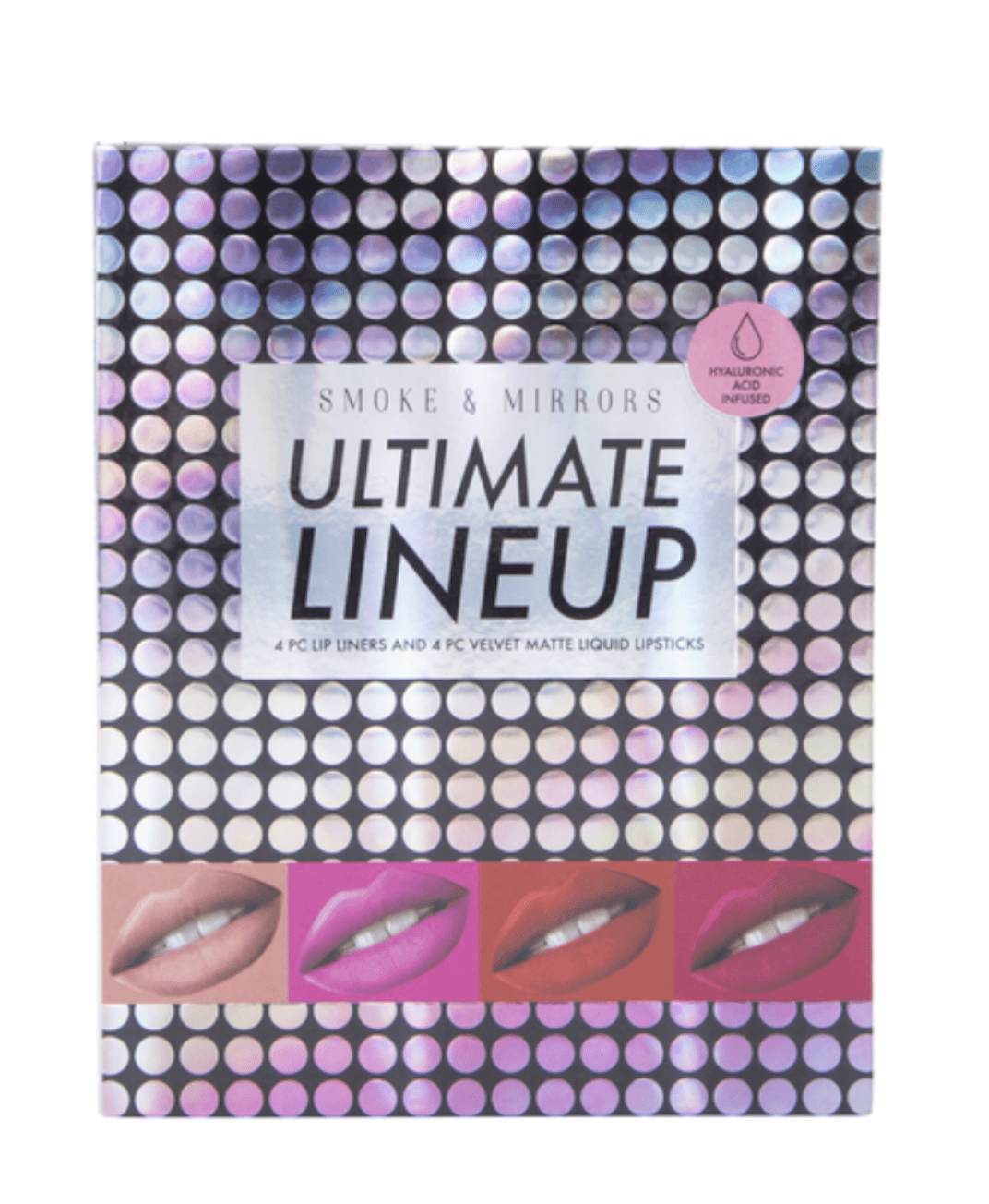 Smoke & Mirror Ultimate Lineup 4 pc Lip Liner and 4 pc Velvet Matte Liquid Lip Stick