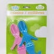 angel of mine 2pc BABY SPOONS- MERMAIDS bpa free pink and blue