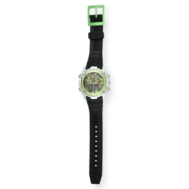 TMR4136WM Teenage Mutant Ninja Turtles Kids Flashing Lights LCD Watch with Plastic Strap