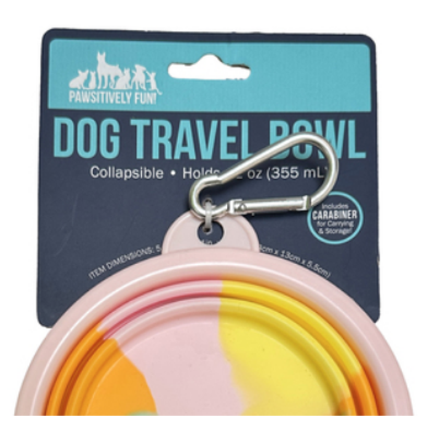 Pawsitively Fun Dog Travel Bowl 12 oz