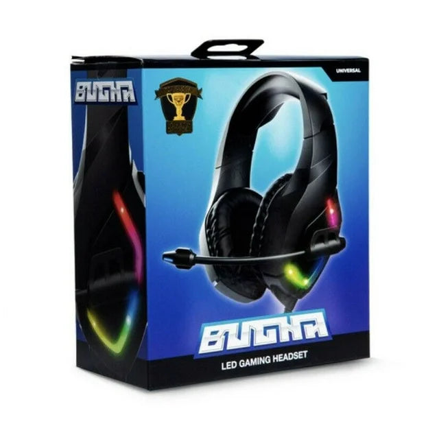 LED Pro Gaming Headset BUGHA Pro Gamer Player Of The Year With Boom Mic