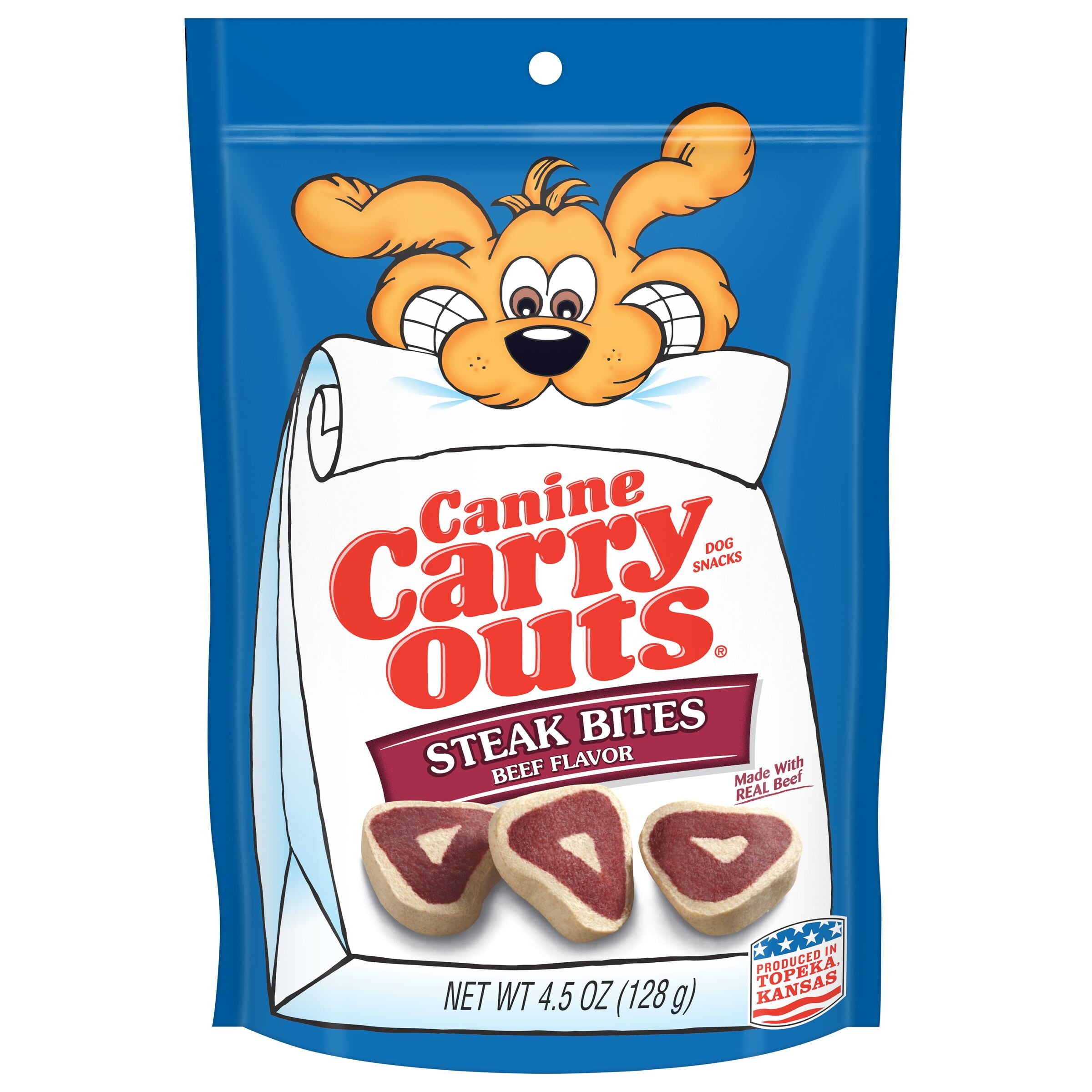 Canine Carry Outs Steak Bites Beef Flavor Dog Treats, 4.5oz Bag