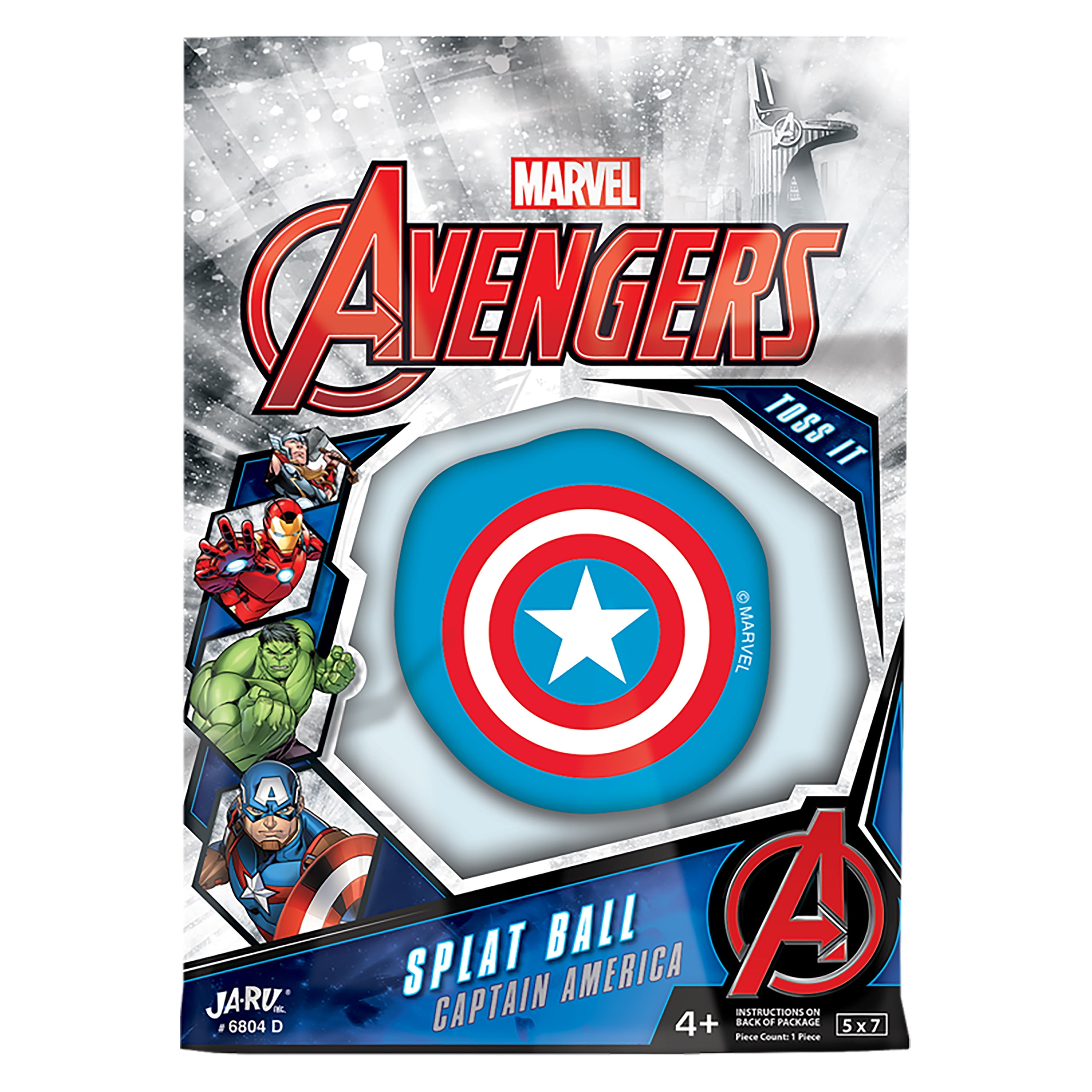 JA-RU Marvel Captain America Splat Ball - 1 Count