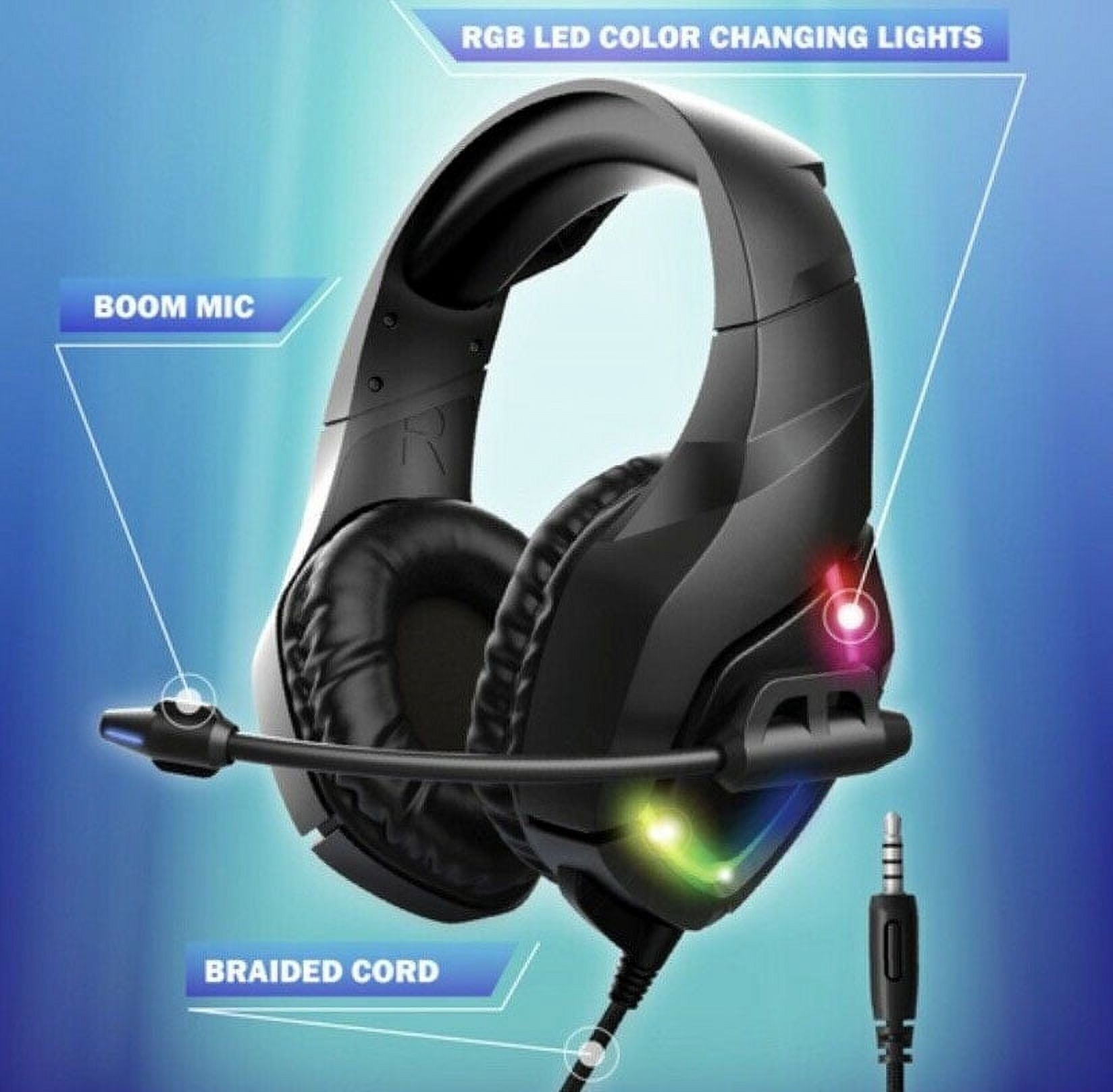 LED Pro Gaming Headset BUGHA Pro Gamer Player Of The Year With Boom Mic