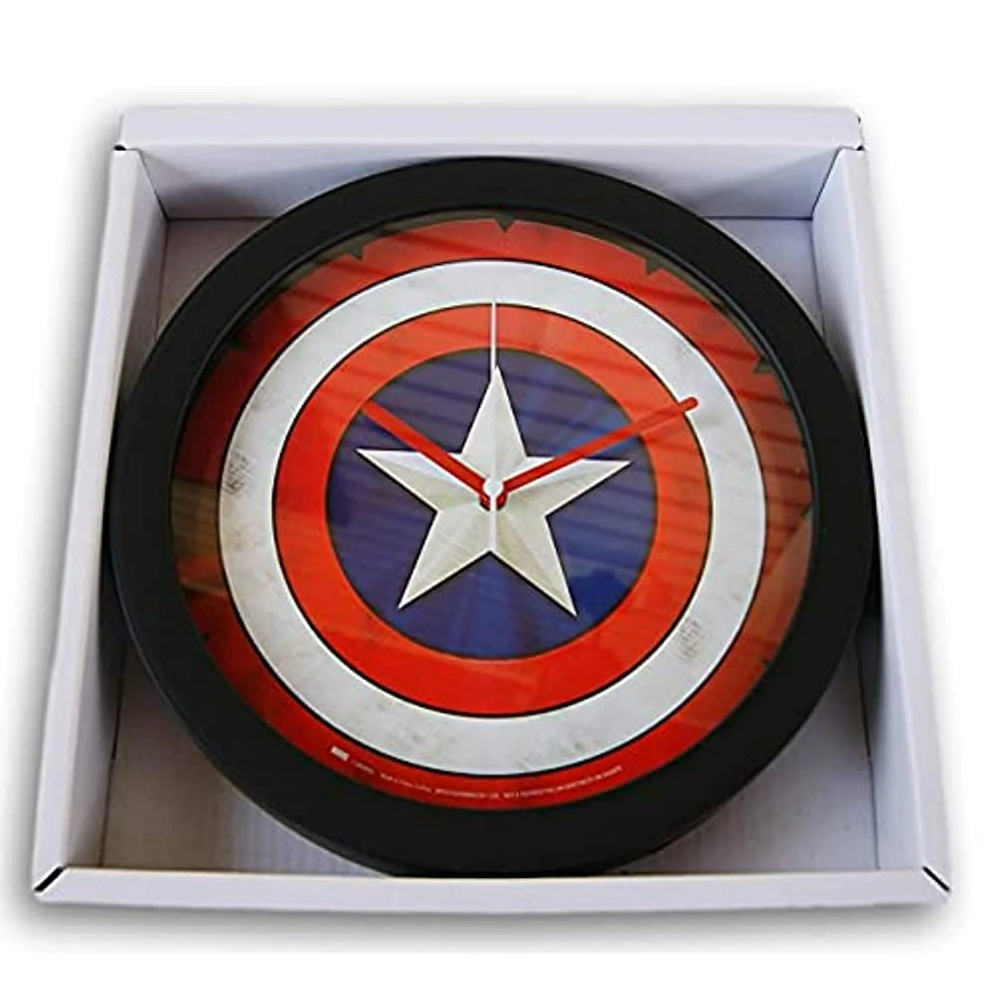 1 Pc Marvel Captain America Wall Clock For Kid -Battery Operated