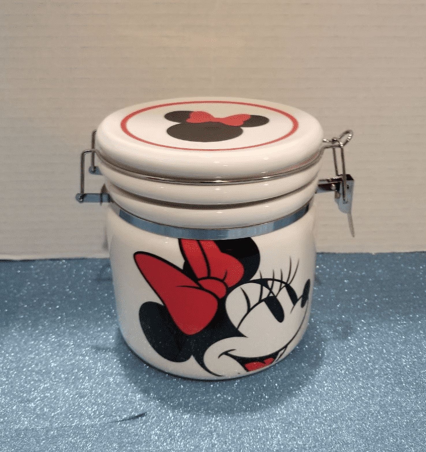 Disney Minnie Mouse Hinge Kitchen Storage Cookie Canister Jar Surprise New 5''