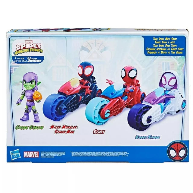 Spidey and Friends Team Spidey Moto Squad Action Figures & Motorcycle Set