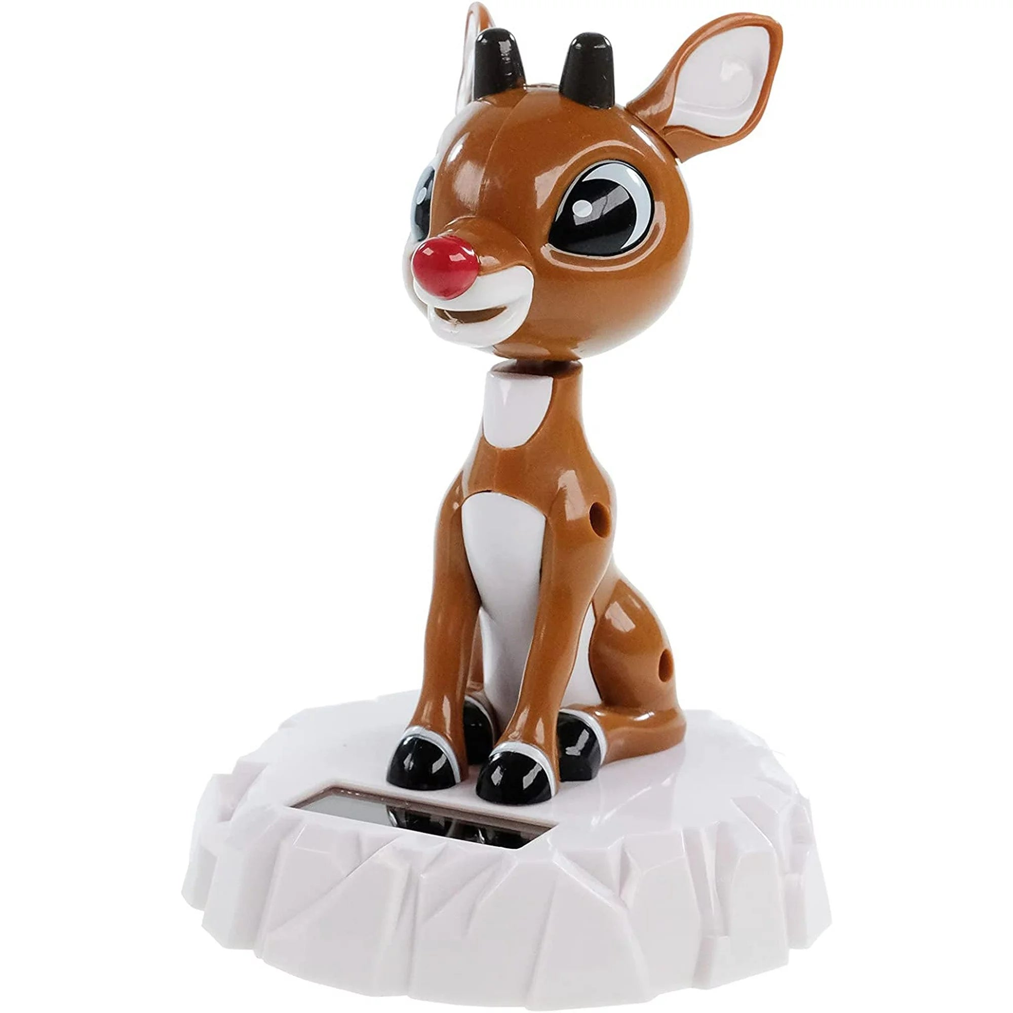 Ruz Rudolph The Red Nosed Reindeer Christmas DÃ©cor Solar Bobblehead, Indoor Home Decor and Holiday Decoration Figurine