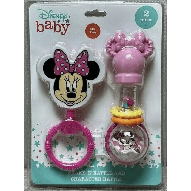 Disney Minnie Mouse Shake 'N Rattle and Character Rattle 2-Piece