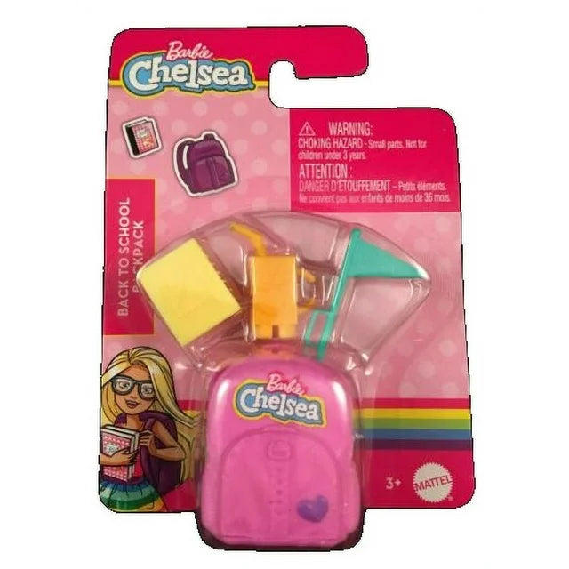 Barbie Chelsea Doll Back To School Backpack with Accessories