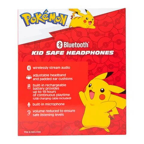 PokÃmon Pikachu Bluetooth Kid Safe Headphones