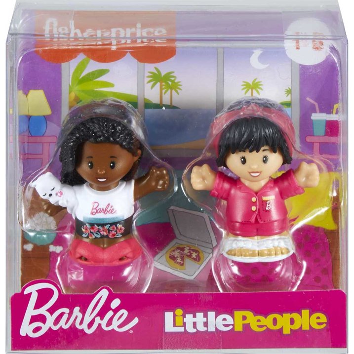 Fisher-Price Little People Barbie Sleepover Figure Pack, 2 Characters for Toddlers