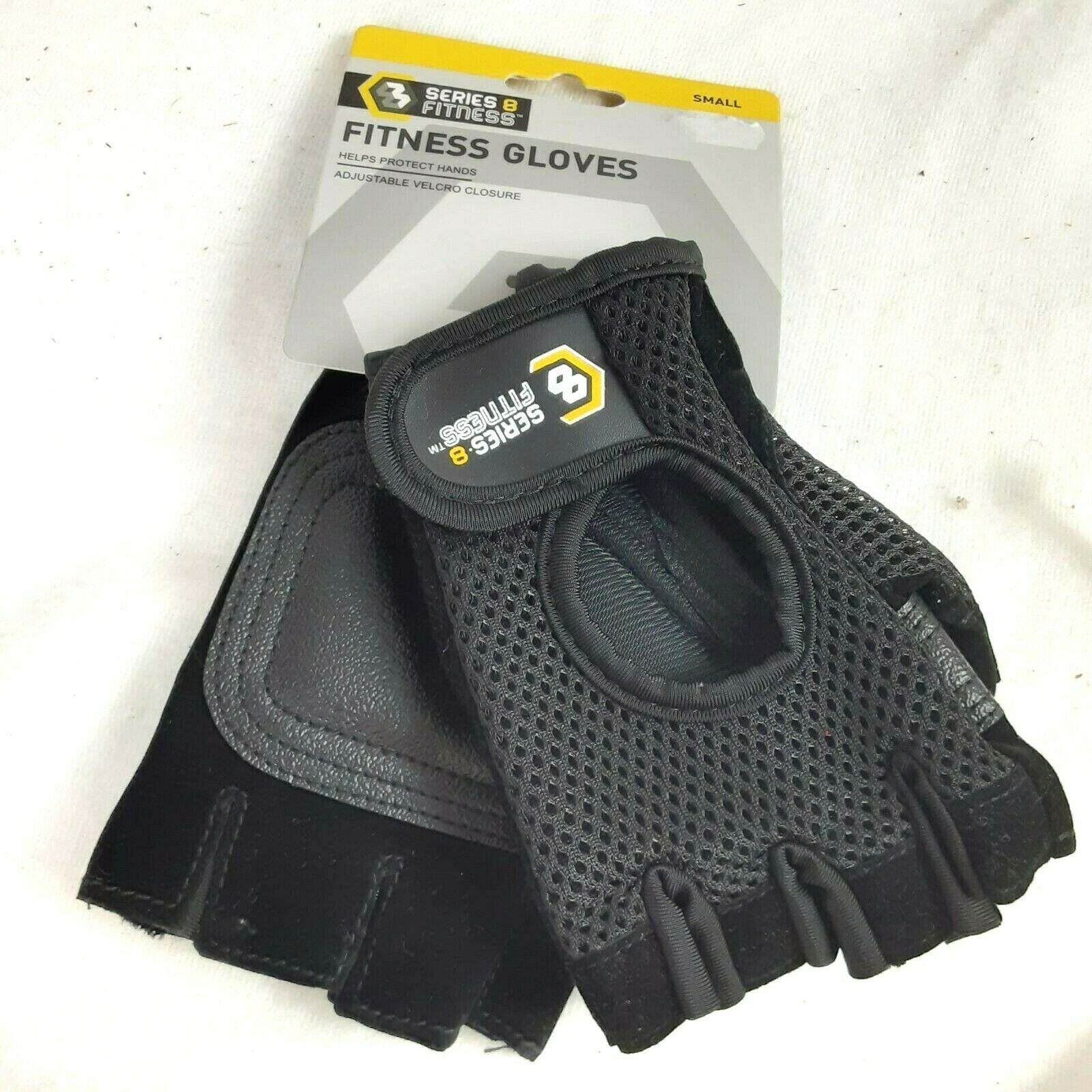 Fitness Gloves Small Black Helps Protect Hands & Improves Grip Tip Free