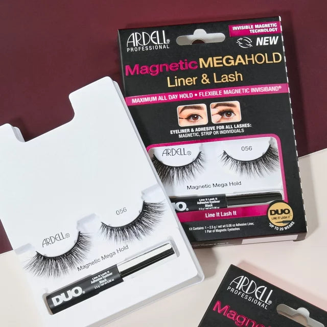 Ardell Magnetic Megahold Liner & False Eyelashes, 056 Black Fake Lashes