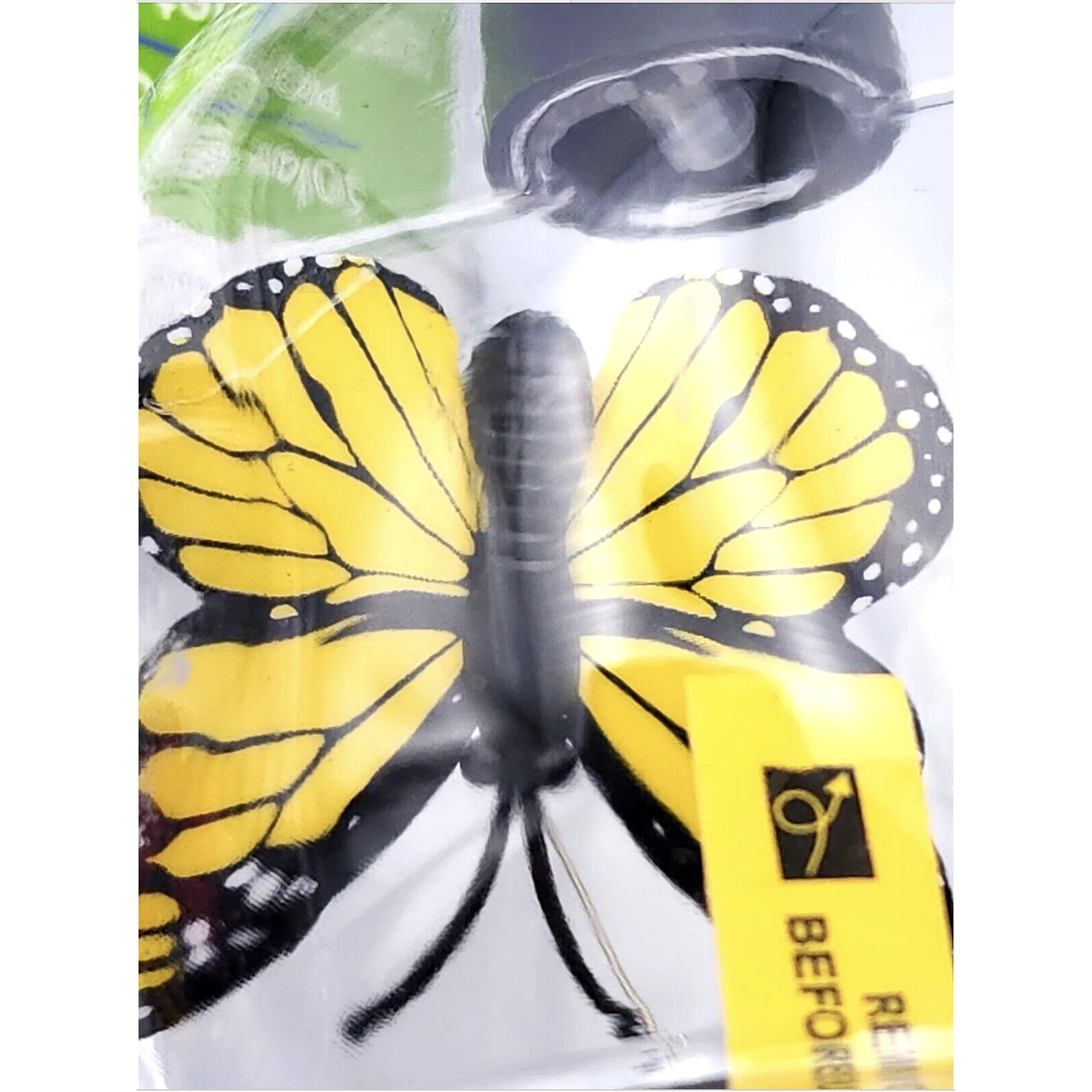 Garden STAKE LIGHT 11 â€œ inches Tall, Butterfly in Jar light Up Yard 4 pk