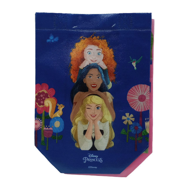 Disney Princess 2 Pack Mini Reusable Tote Bags w/ Handles Pink/Blue