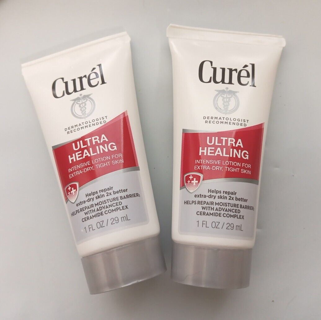 Curel Ultra Healing 1 oz for Intense Lotion for Ultra Dry Tight Skin 2 PACK