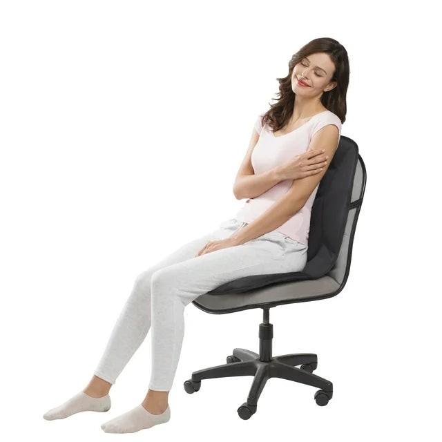 Health Touch Massage Seat Topper with Heat, Vibration Massager, Shoulder, Lumbar and Thigh Relaxation,